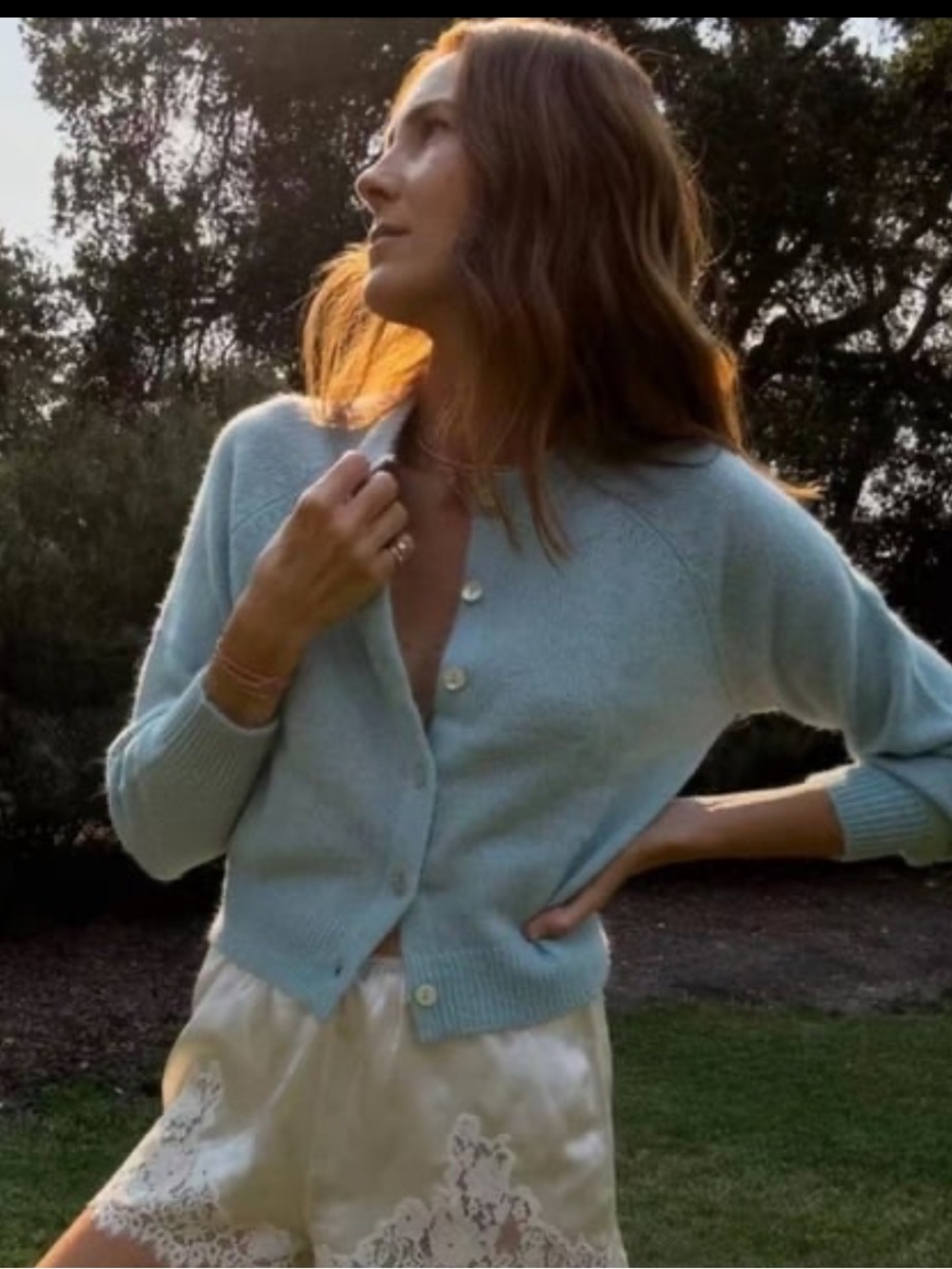 Doen Petra Cardigan in blue. S